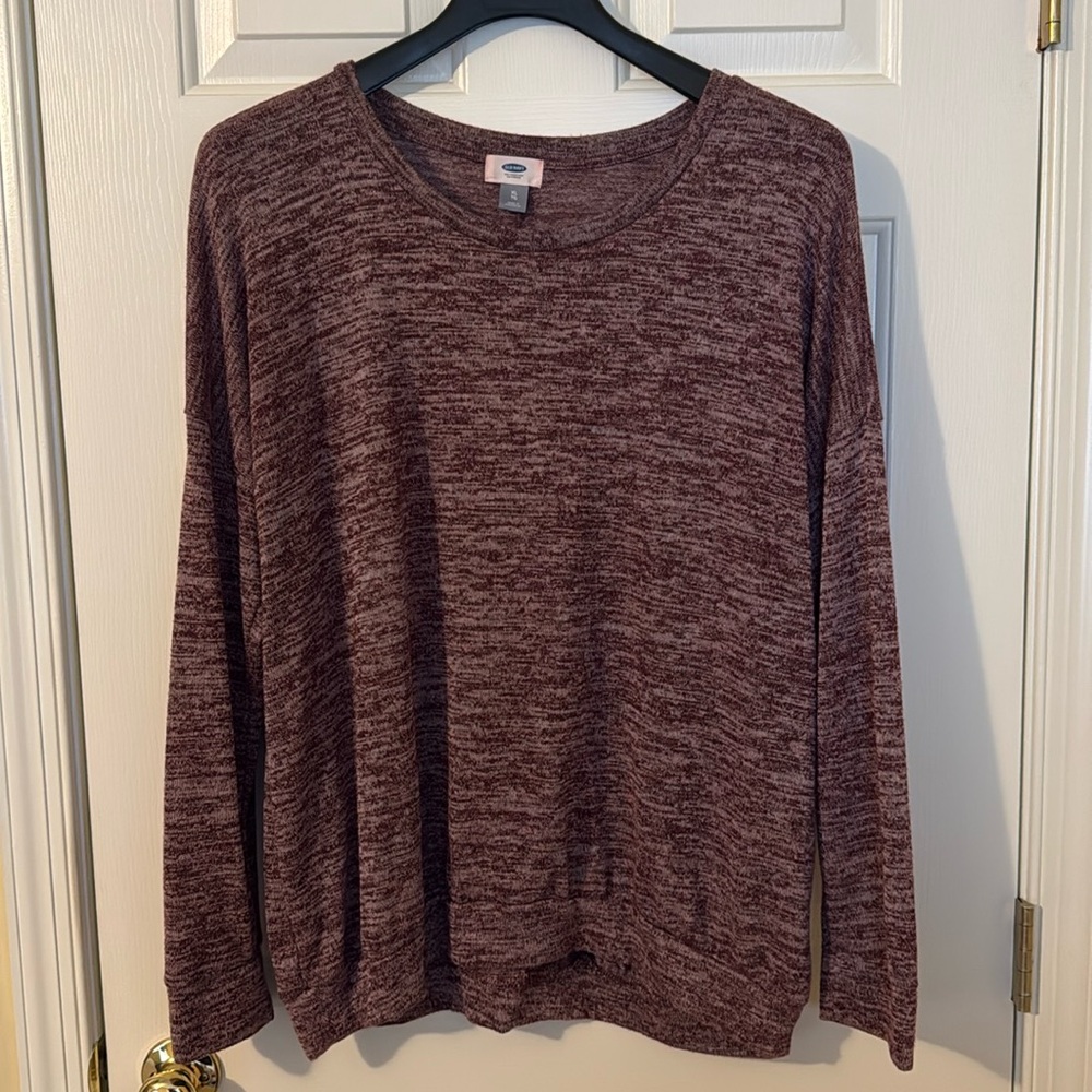 Old Navy Burgundy Marled Sweater Size XL